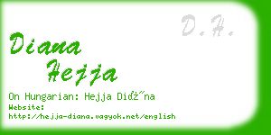 diana hejja business card